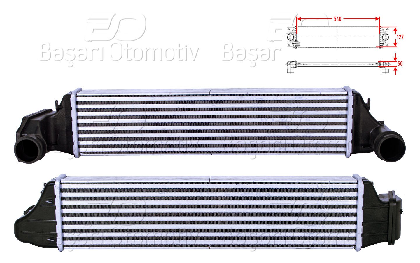 Bmw E46 Turbo Radyatörü Intercooler 540X127X50 3.20D 3.30D 98 Sonrası