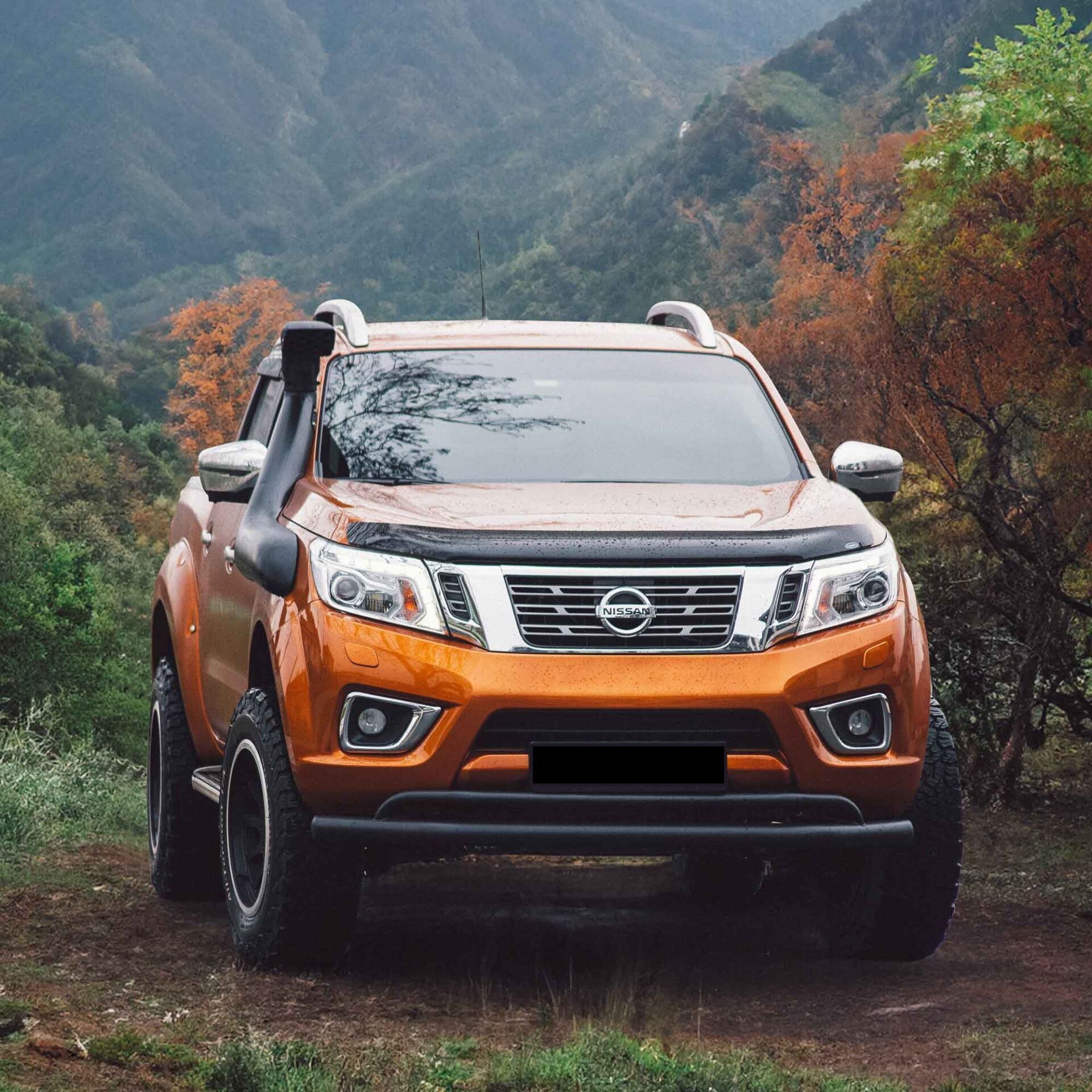 Toyota Revo 2006+ Uyumlu Yedek Parça Off Road Ön Tampon Koruma Demiri Siyah (Çiftli Bıyık) AQM4WD PST18