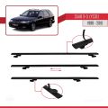 Saab 9-5 (YS3E) SW 1998-2010 Arası ile Uyumlu BASIC Model Ara Atkı Tavan Barı Siyah 3 Adet