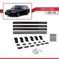 Saab 9-5 (YS3E) SW 1998-2010 Arası ile Uyumlu BASIC Model Ara Atkı Tavan Barı Siyah 3 Adet