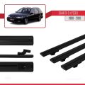 Saab 9-5 (YS3E) SW 1998-2010 Arası ile Uyumlu BASIC Model Ara Atkı Tavan Barı Siyah 3 Adet