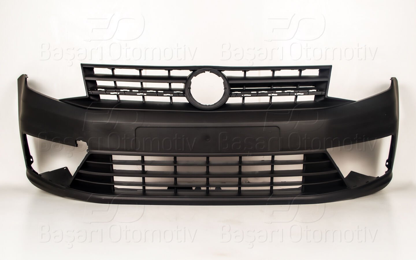 Volkswagen Caddy 2015 - 2020 Panjurlu Ön Tampon Siyah Far Yıkamasız Sensörsüz