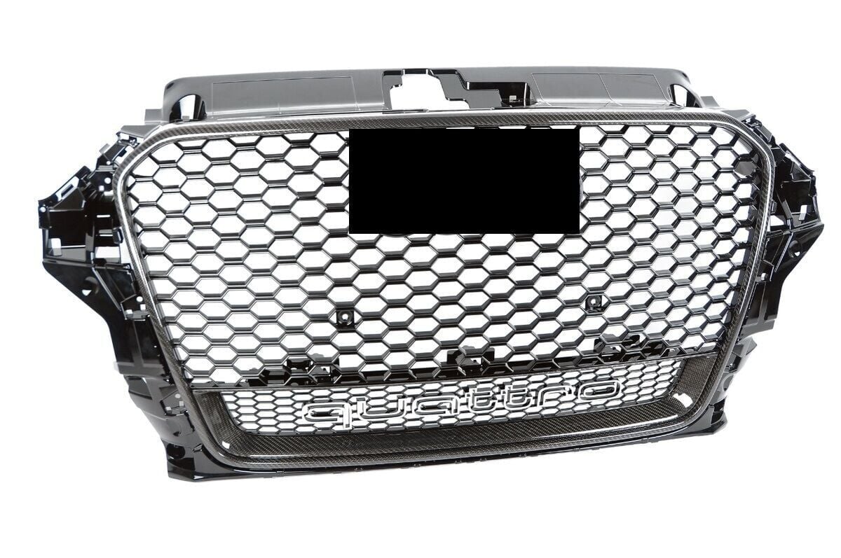 Audi A3 RS3 2012-2016 Uyumlu Yedek Parça Carbon Görünümlü Panjur