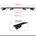 Ford Kuga (C394) 2008-2012 Arası ile Uyumlu HOOK Model Ara Atkı Tavan Barı Siyah 2 Adet