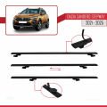 Dacia Sandero Stepway 3 2021 ve Sonrası ile Uyumlu BASIC Model Ara Atkı Tavan Barı Siyah 2 Adet