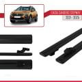 Dacia Sandero Stepway 3 2021 ve Sonrası ile Uyumlu BASIC Model Ara Atkı Tavan Barı Siyah 2 Adet