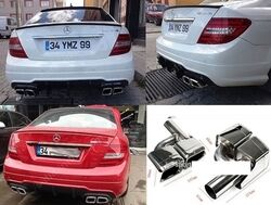 Mercedes Amg W204 Uyumlu Kare Egzoz Ucu
