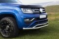 Volkswagen Amarok 2010+ Uyumlu Yedek Parça Off Road Ön Tampon Koruma Demiri Krom (Çiftli Bıyık) AQM4WD
