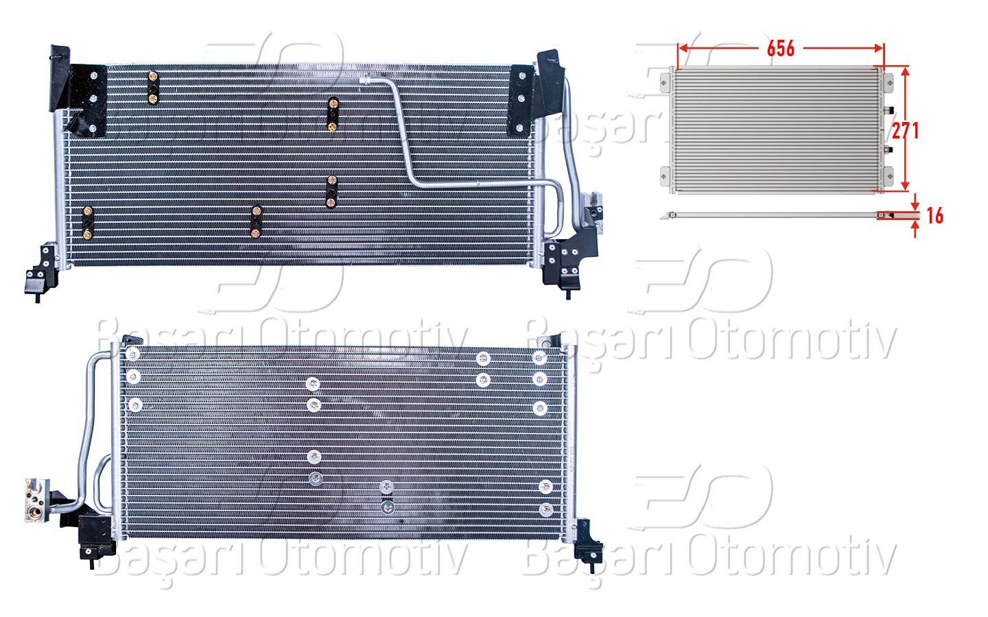 Opel Corsa B Combo B 1993-Sonrası Uyumlu Klima Radyatörü