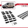 Vauxhall Combo D 2012-2018 Arası ile Uyumlu FLY Model Ara Atkı Tavan Barı Gri 3 Adet