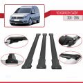 Volkswagen Caddy 3 (SA) 2015-2019 Arası ile Uyumlu FLY Model Ara Atkı Tavan Barı Siyah 3 Adet