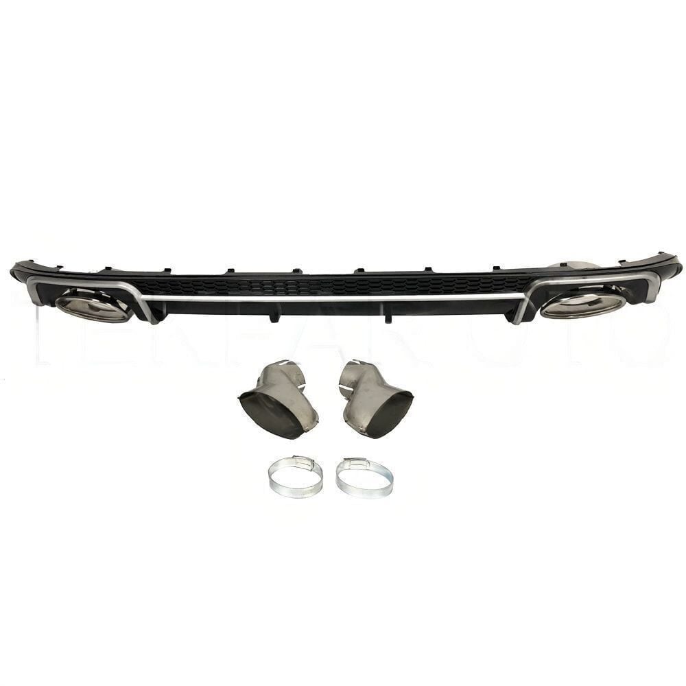 Audi A3 RS3 HB 2013-2016 Uyumlu Yedek Parça Difüzör ve Egzoz Ucu