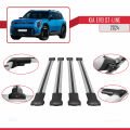 KIA EV9 GT-LINE 2024 ve Sonrası ile Uyumlu FLY Model Ara Atkı Tavan Barı Gri 4 Adet