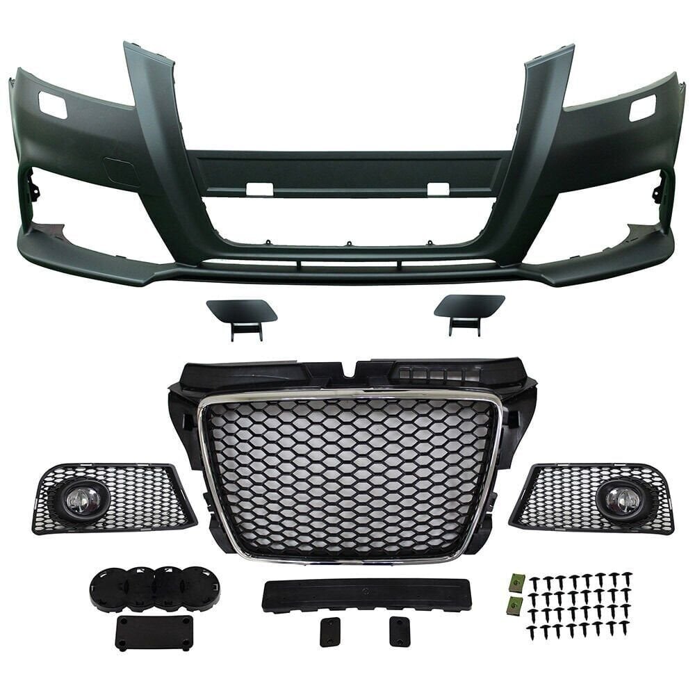 Audi A3 RS3 2008-2013 Uyumlu Yedek Parça Ön Tampon Seti