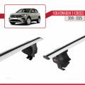 Volkswagen T-Cross (C11) 2019 ve Sonrası ile Uyumlu ACE-4 Ara Atkı Tavan Barı Gri 2 Adet
