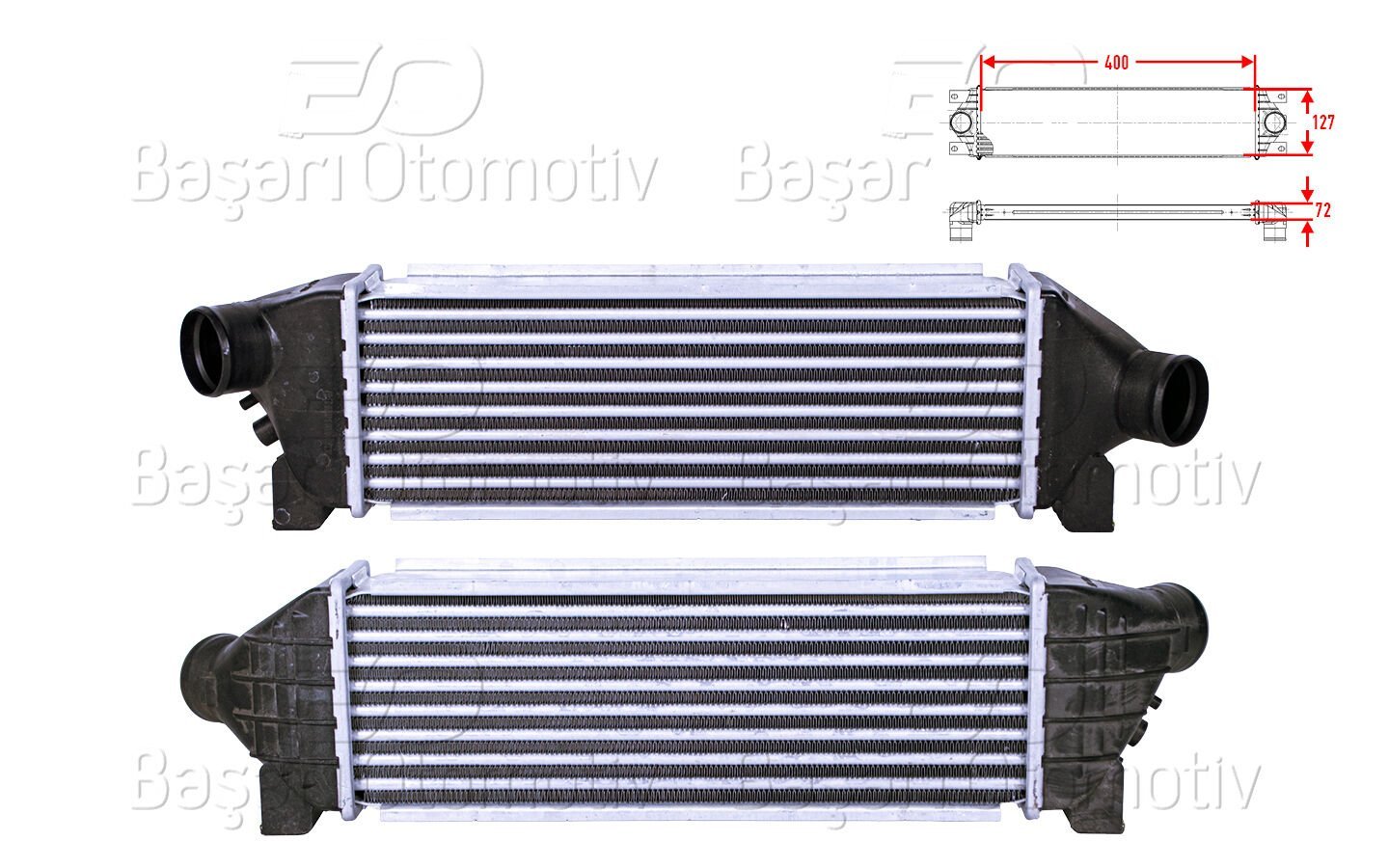 Ford Transit 2000 ve Sonrası Uyumlu Turbo Radyatörü (Intercooler)