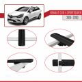 Renault Clio 4 ST 2013-2020 Arası ile Uyumlu BASIC Model Ara Atkı Tavan Barı Siyah 3 Adet