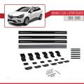Renault Clio 4 ST 2013-2020 Arası ile Uyumlu BASIC Model Ara Atkı Tavan Barı Siyah 3 Adet