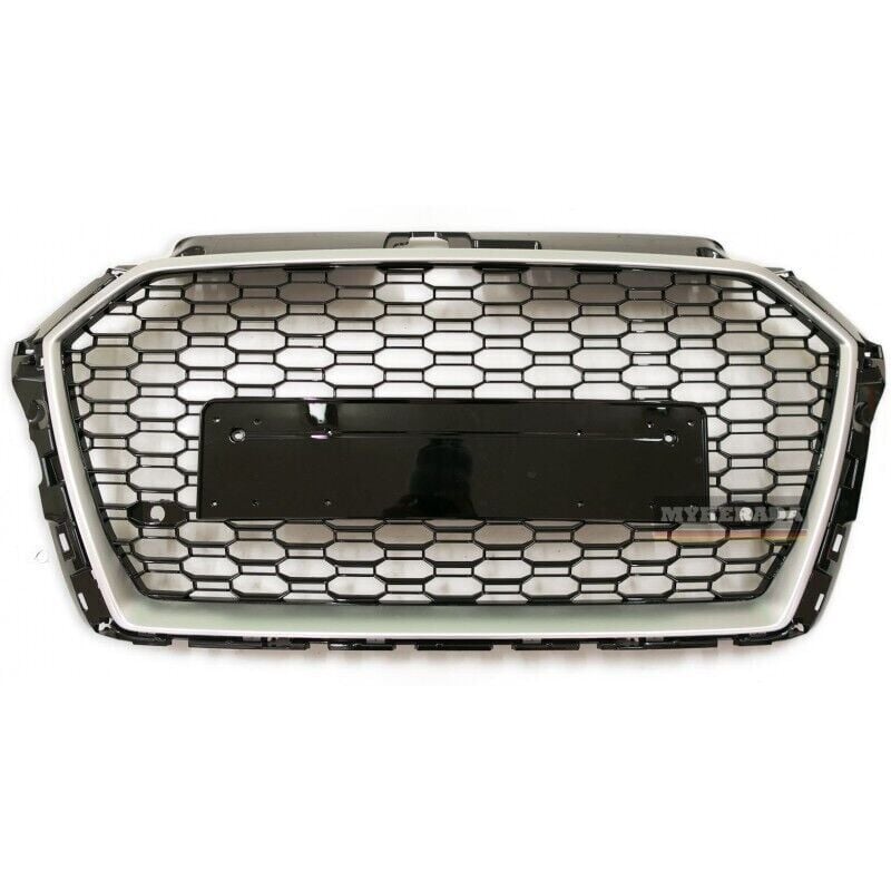 Audi A3 RS3 2017 Ve Sonrası Uyumlu Yedek Parça Kromlu Logosuz Panjur