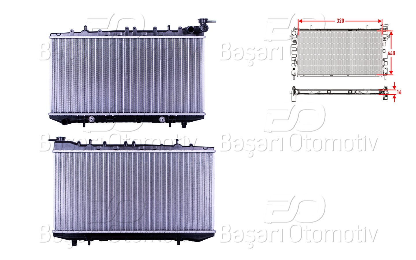 Nissan Sunny 3 (N14) 1990-1995 Uyumlu Su Radyatörü
