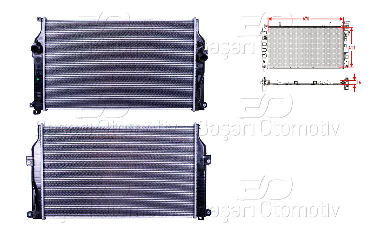 Toyota RAV4 2.0D-4D 2.2D-4D Manuel Şanzıman Su Radyatörü 2013 ve Sonrası