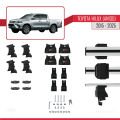 Toyota Hilux 8 (AN130) 2015 ve Sonrası ile Uyumlu ACE-4 Ara Atkı Tavan Barı Gri 2 Adet