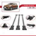 Hyundai i20 II Active 2015-2019 Arası ile Uyumlu FLY Model Ara Atkı Tavan Barı Gri 3 Adet