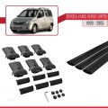 Toyota Yaris Verso (XP20) 1999-2005 Arası ile Uyumlu FLY Model Ara Atkı Tavan Barı Siyah 3 Adet