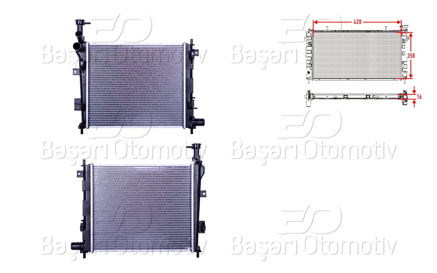 Kia Picanto 2011 ve Sonrası Uyumlu Su Radyatörü