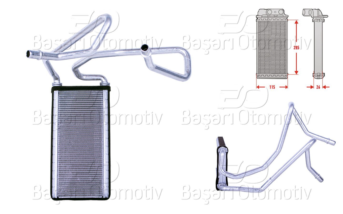 Land Rover Range Rover Sport I 2006-2013 ve Discovery III 2004-2009 Uyumlu Kalorifer Radyatörü