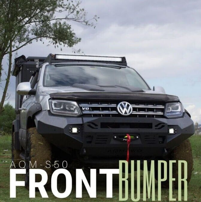 Volkswagen Amarok 2010-2021 Uyumlu Yedek Parça Off Road Çelik Ön Tampon Koruma AQM4WD S50