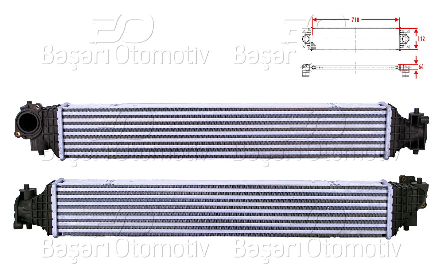 Honda Civic FC_ & Civic HB FK_ 2016-2022 Uyumlu Turbo Radyatörü (Intercooler)
