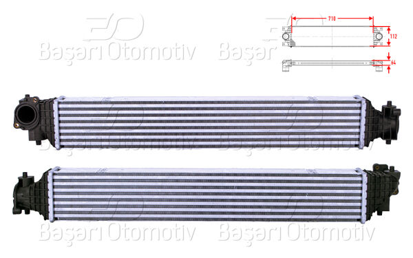 Honda Civic FC_ & Civic HB FK_ 2016-2022 Uyumlu Turbo Radyatörü (Intercooler)