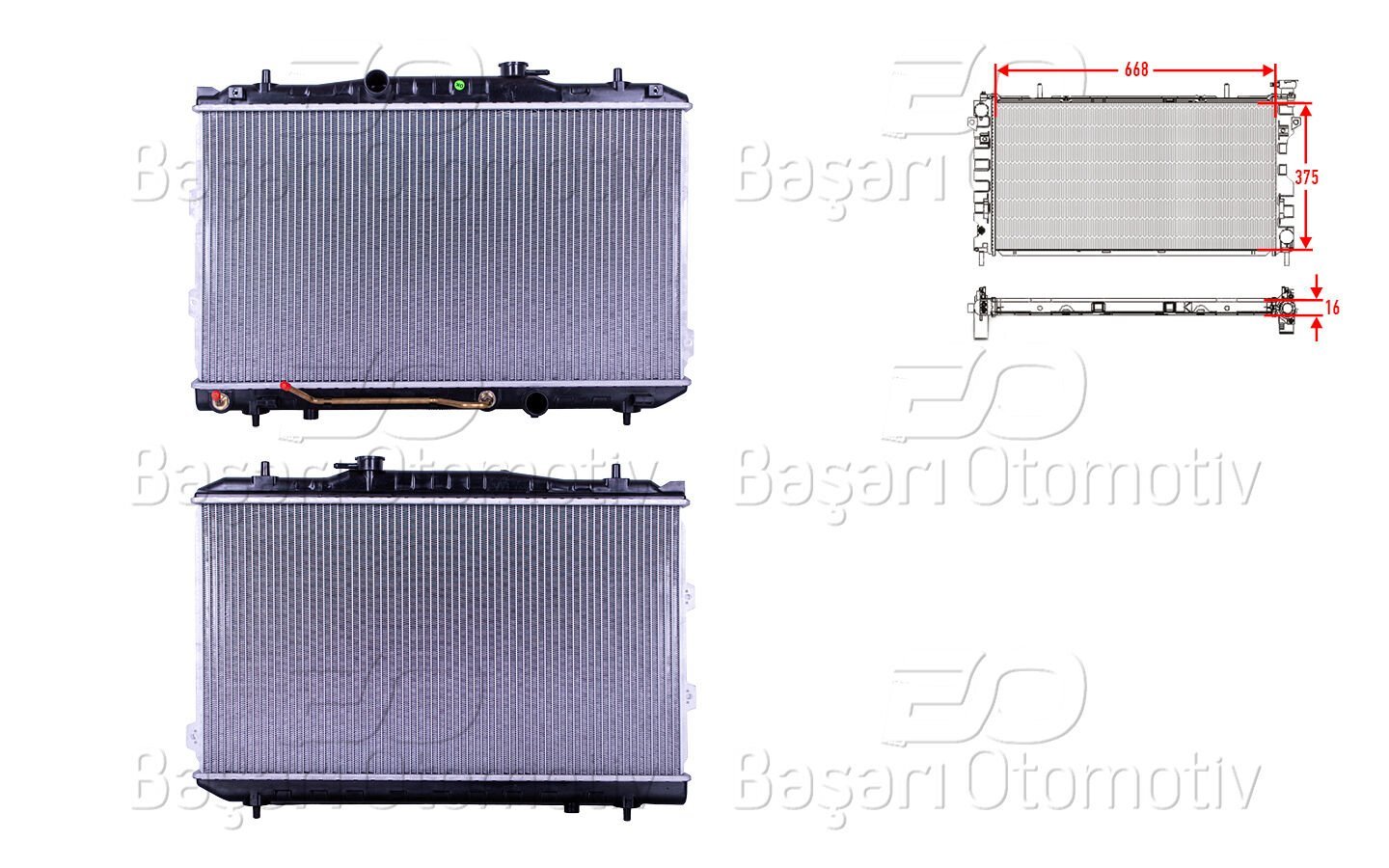 Kia Cerato 2006 ve Sonrası Uyumlu Su Radyatörü