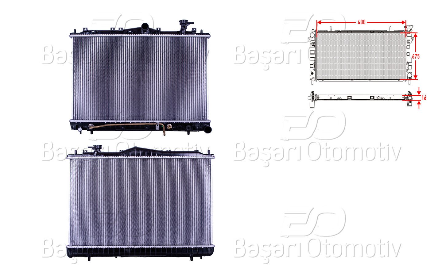 Hyundai Sonata 2.0 1993-1998 Uyumlu Su Radyatörü
