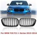 Bmw 1 Serisi F20-F21 2015- İçin Uyumlu Yedek Parça M Böbrek Çift Çizgi Panjur Piano Black