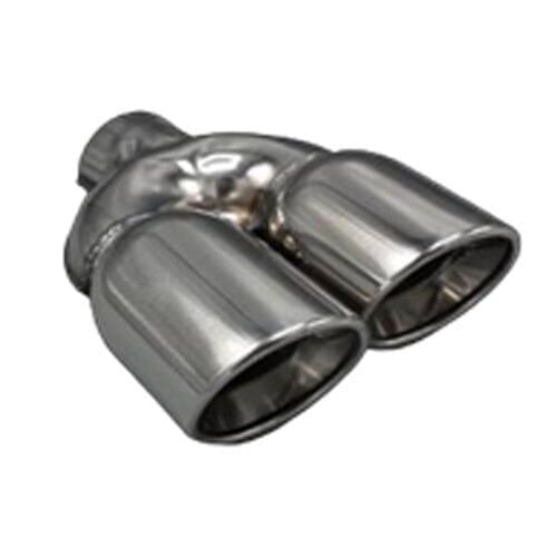 Üniversal Krom Egzoz Ucu Açılı Çift Çıkış Sol 101x110 800-039R