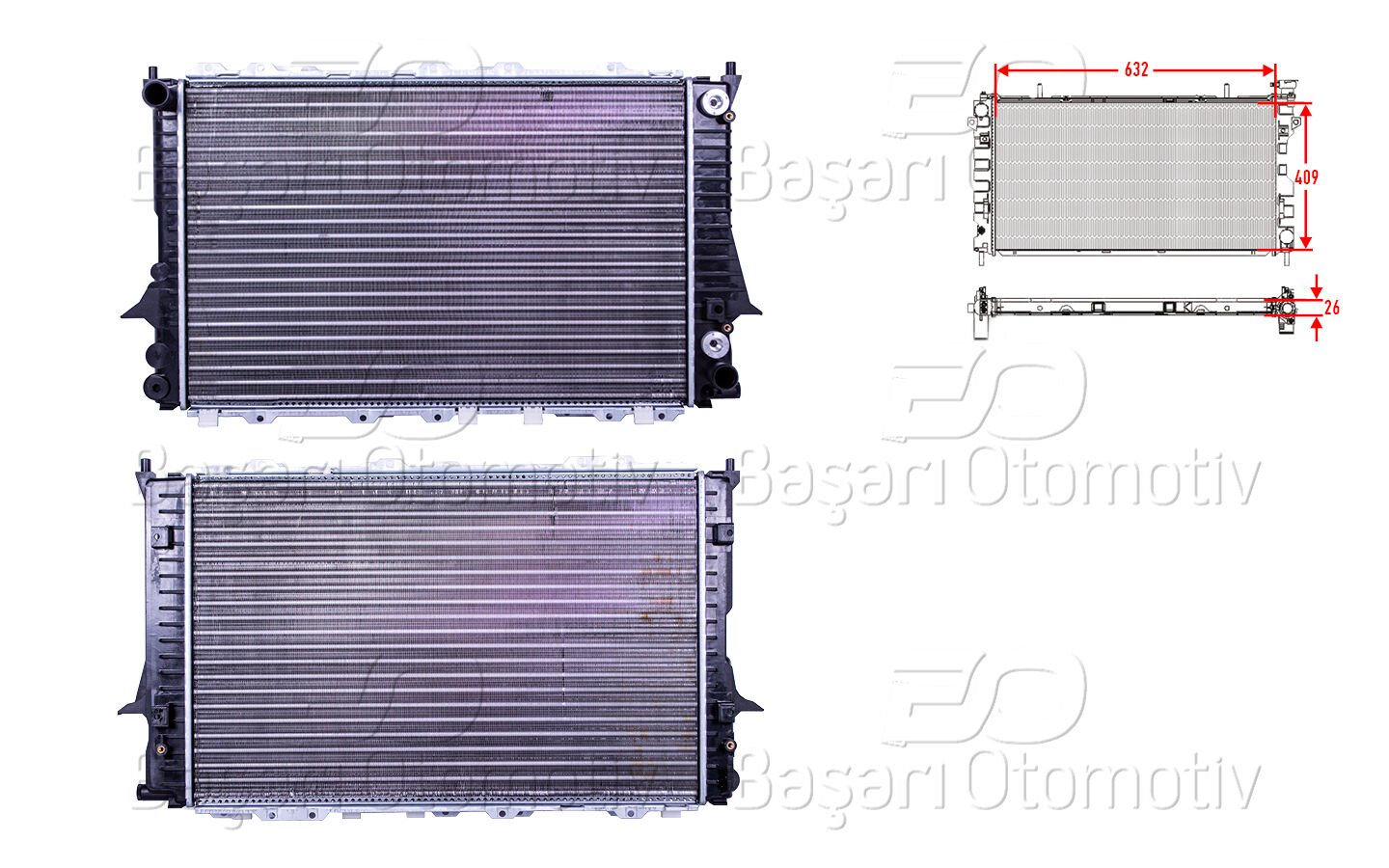 Audi A100 A6 2.6 2.8 1994 Sonrası Su Radyatörü Mekanik