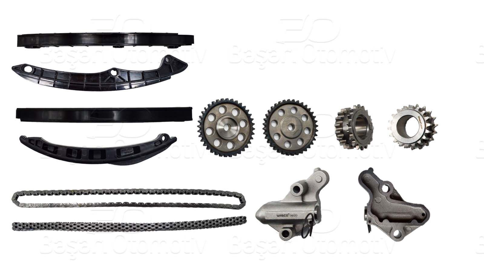 Volkswagen Golf5 Passat Audi A3 1.4 TSI 1.6 FSI 04 Sonrası 6 Parça Zincir Seti