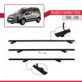 Peugeot Partner 2 Tepee 2008-2018 Arası ile Uyumlu BASIC Model Ara Atkı Tavan Barı Siyah 3 Adet