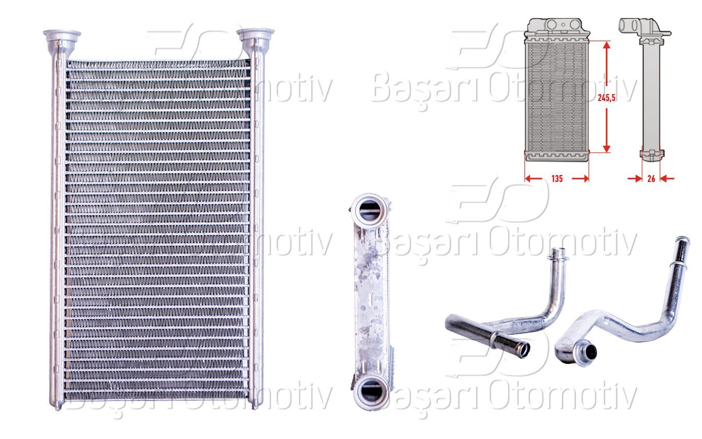 Jeep Cherokee KK 2008 ve Sonrası Uyumlu Kalorifer Radyatörü