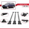 Holden Frontera 2 1999-2004 Arası ile Uyumlu FLY Model Ara Atkı Tavan Barı Gri 3 Adet