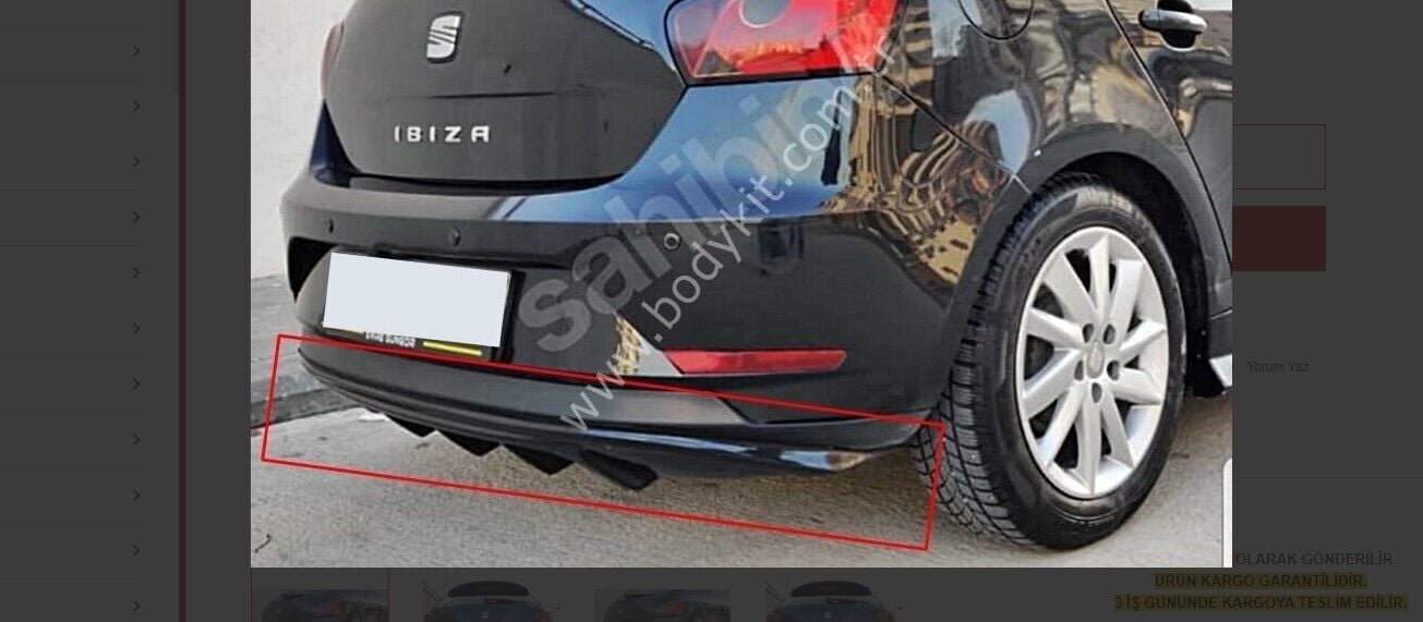 Seat İbiza Mk4 Uyumlu Yedek Parça Difüzör- Plastik