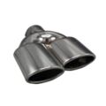 Üniversal Krom Egzoz Ucu Oval Çift Çıkış Sol 60x105/125 800-033R