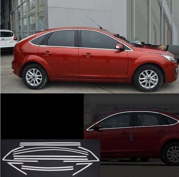 Ford Focus  Uyumlu Yedek Parça Hatchback 2005-2010 Cam Çıtası Krom