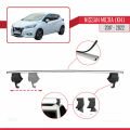 Nissan Micra 5 (K14) 2017-2022 Arası ile Uyumlu ACE-4 Ara Atkı Tavan Barı Gri 2 Adet