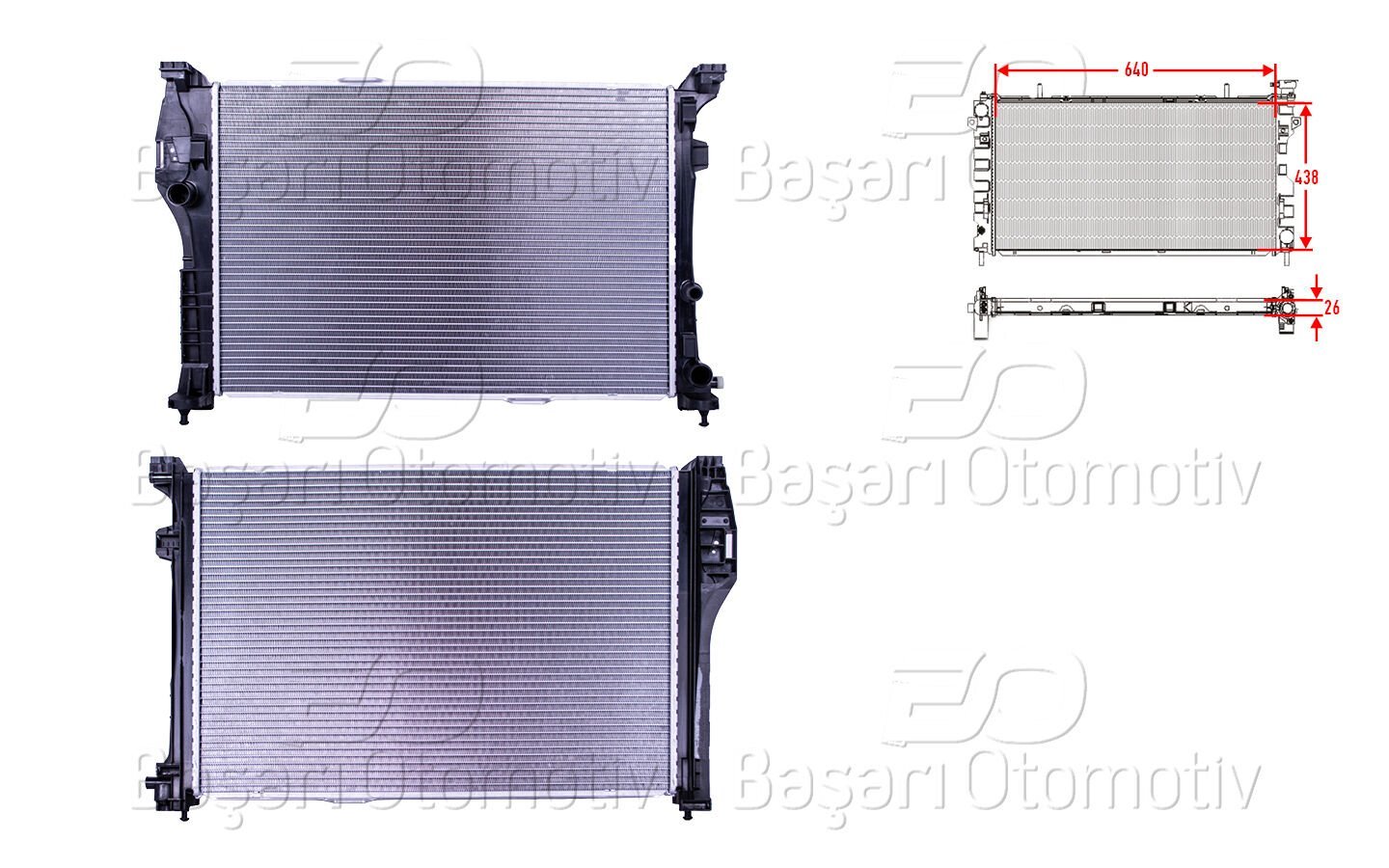 Mercedes-Benz GLA CLA A Serisi 45 AMG 2013 ve Sonrası Uyumlu Su Radyatörü