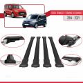 Ford Transit/Tourneo Connect 2 2014-2021 Arası ile Uyumlu FLY Model Ara Atkı Tavan Barı Siyah 4 Adet