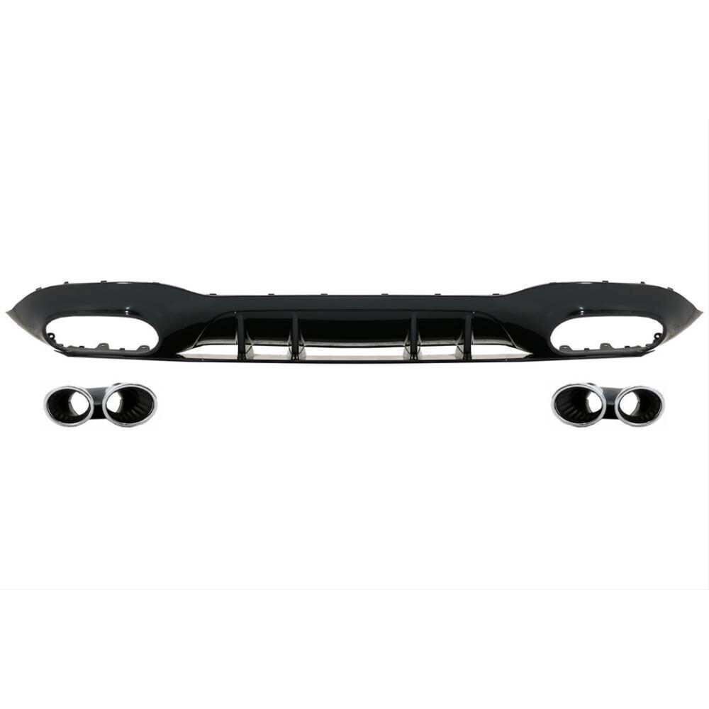 Mercedes A45 W177 Sedan 2019+ Uyumlu Yedek Parça Difüzör & Egzoz Seti - Silver Egzoz İle