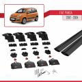 Fiat Panda 3 (319) 2012-2024 Arası ile Uyumlu ACE-2 Ara Atkı Tavan Barı Siyah 2 Adet
